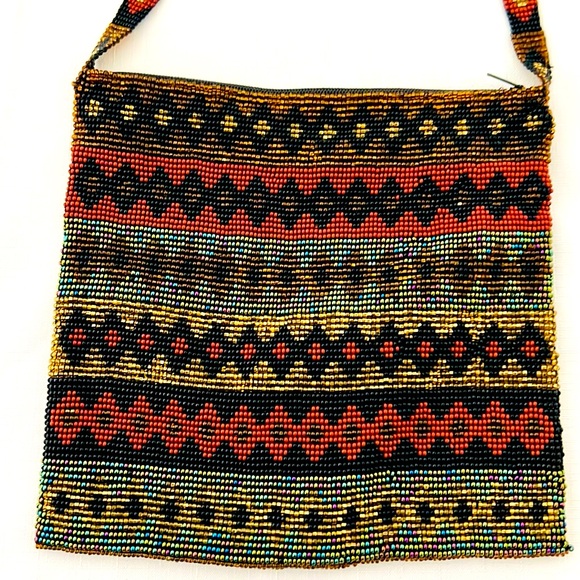 Multicolor Patterned Women Beaded Bag - Picture 11 of 11